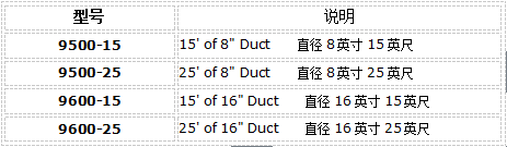 普通风管型号